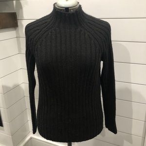 L.L. Bean Black Turtleneck Sweater